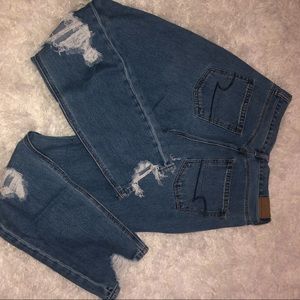American eagle distressed mom jeans.